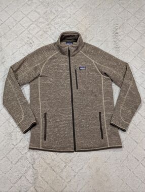 Patagonia Jacket Mens XL Beige Brown Better Sweater Full Zip Fleece Outdoor